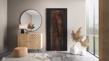 Interiérové dveře VASCO NERO 345 – vizualizace moderního interiéru